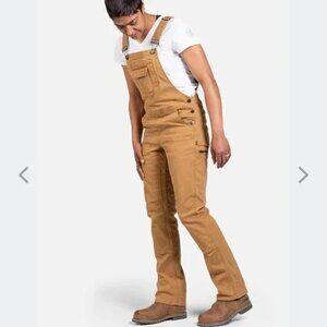 Women’s Dovetail Workwear Freshley Overall Stretch Canvas Saddle Brown